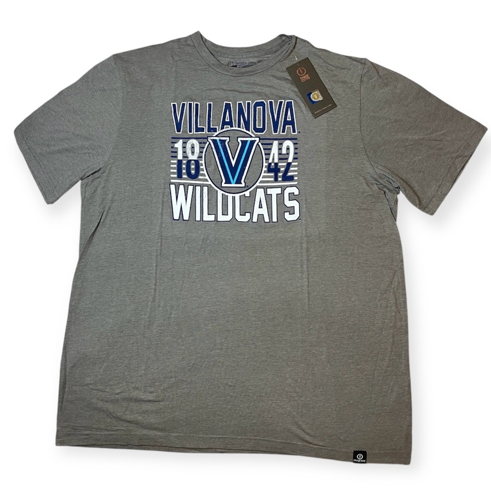NCAA Villanova Wildcats Men’s SS Gray T-Shirt Image One Size XXL NWT